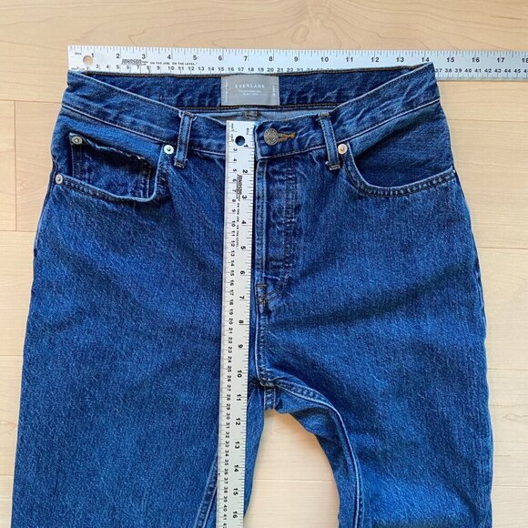 Everlane The 90s Cheeky Jeans Organic Cotton Denim size28 Ankle Blue button fly - Picture 10 of 12